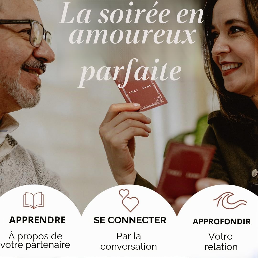 {THE AND} Édition à long terme pour couples – 199 cartes de conversation significatives pour couples – Questions pour reconnecter et approfondir les relations – Jeu de cartes pour couples pour