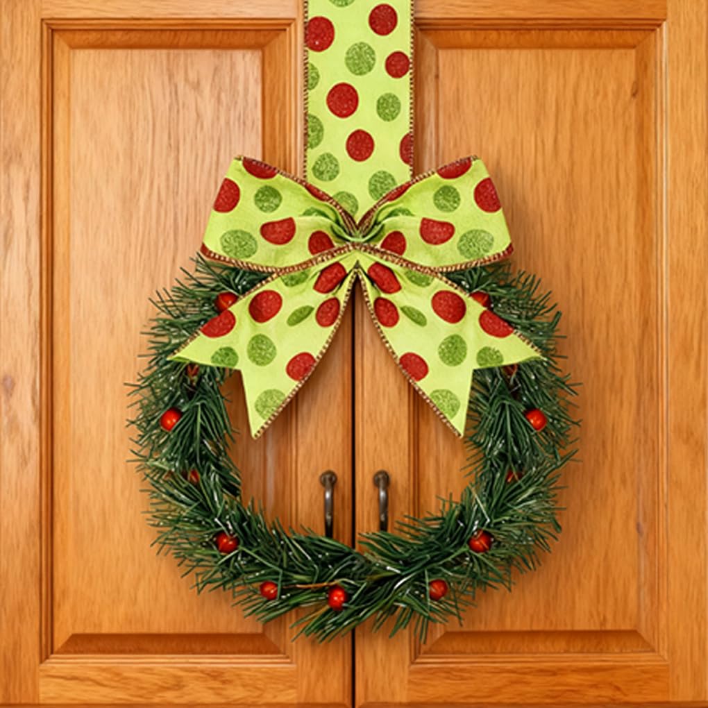 8.リボンリース Amazon.co.jp: KIXZSAZ リボン付きヴィンテージクリスマスリース4個