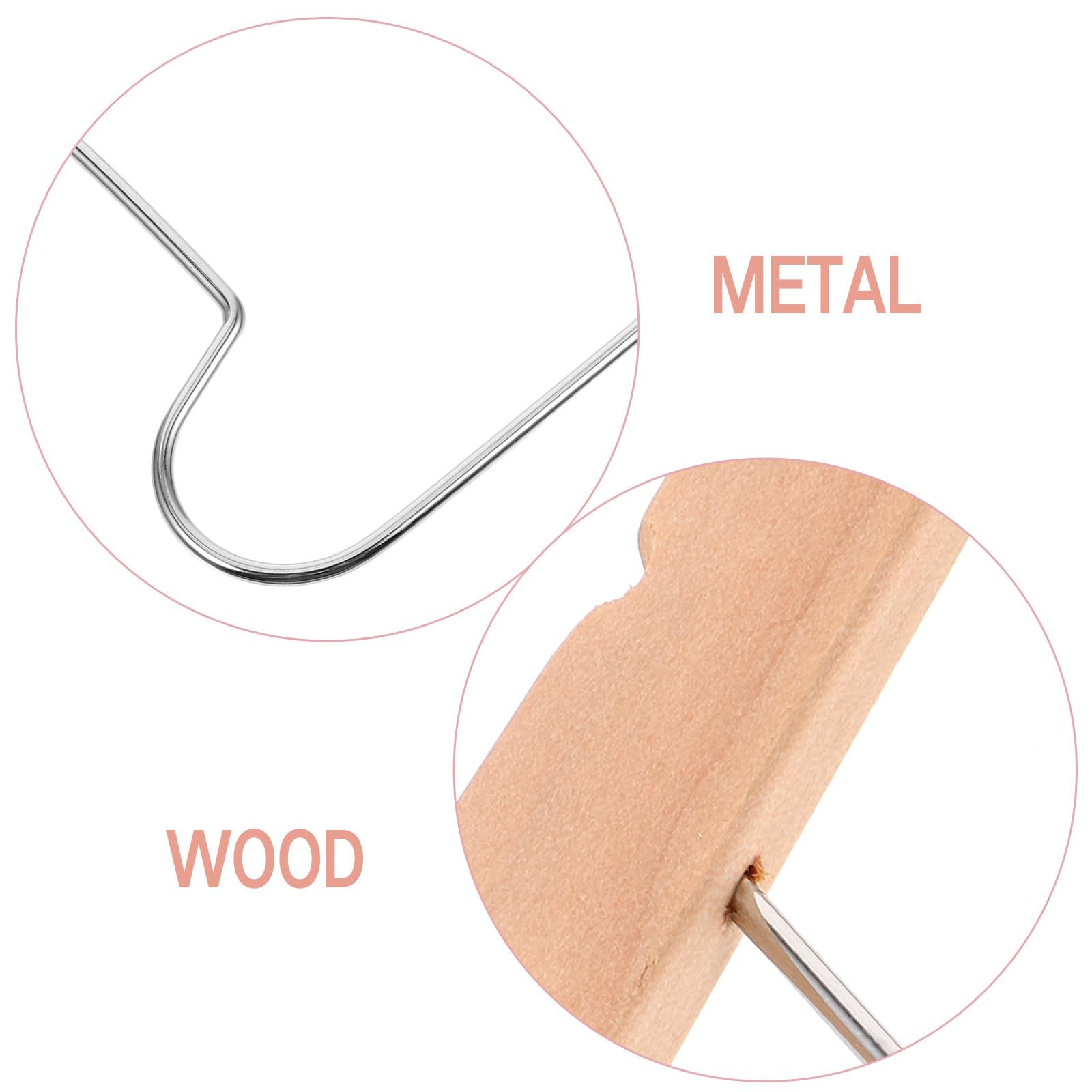 Genérico Perchas de Madera Resistentes Daños Juego de 4 para Ropa Infantil Diseño Antiencrespamiento para Uso Personal o Tiendas de Ropa