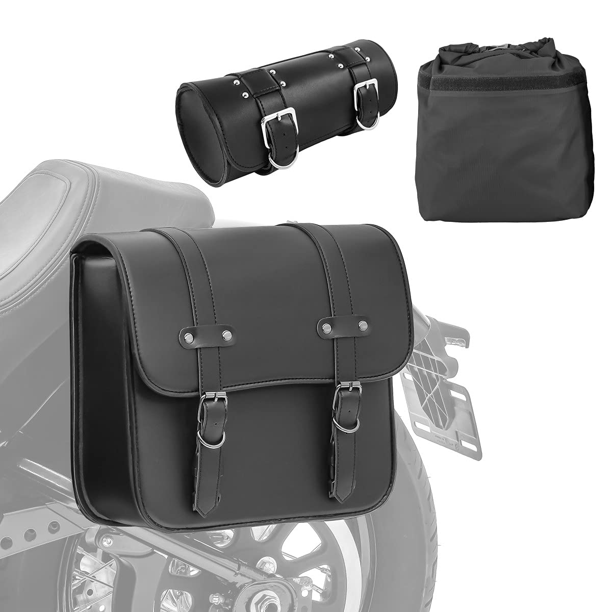 Buy Craftride Set RBT Saddlebag + Tool roll bag for Harley Dyna Low