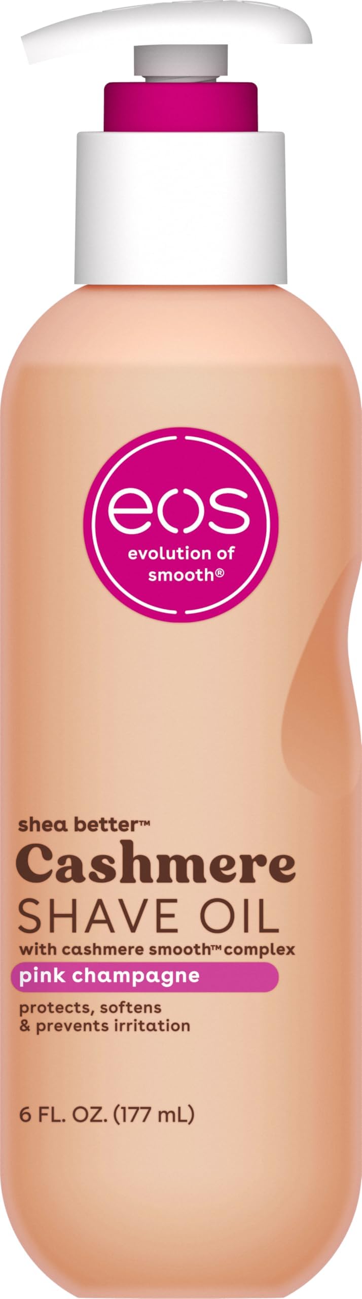 eos Cashmere Shave Oil Pink Champagne Moisturizing Calming Stimulating Razor Burns Bikini Area Approved 6.7 oz