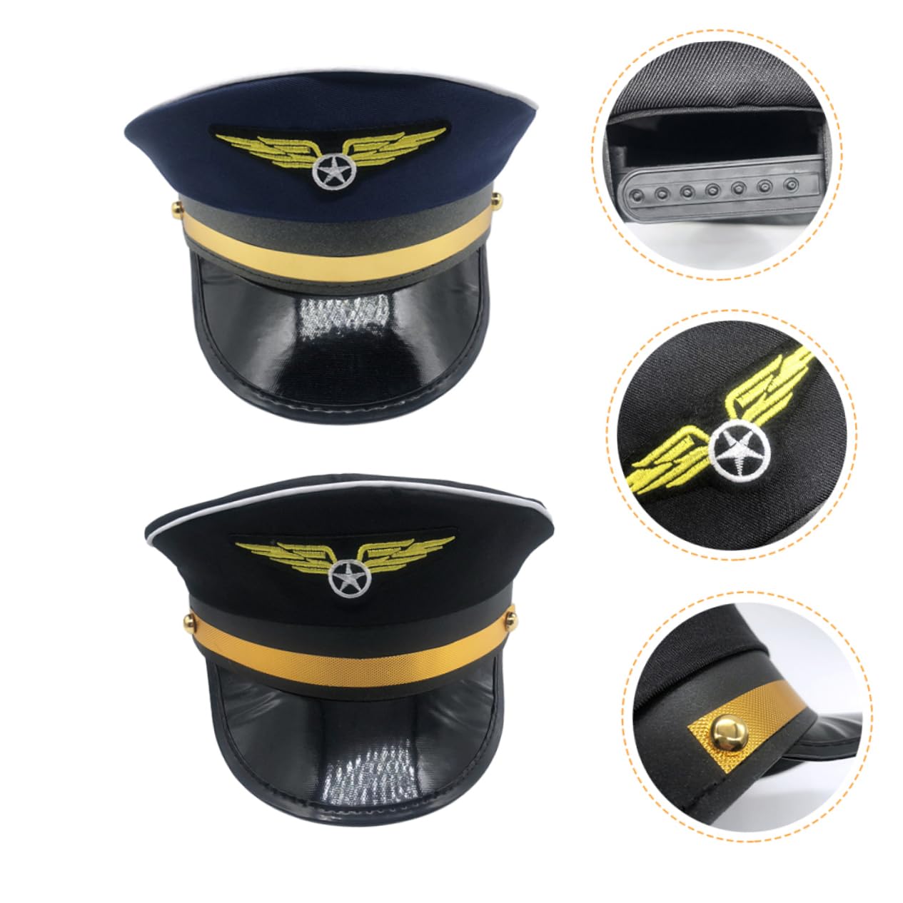 Healeved 10 Pezzi Cappello per Cosplay e Accessorio Costume Adatto per Feste Halloween Regolabile e Confortevole Blu