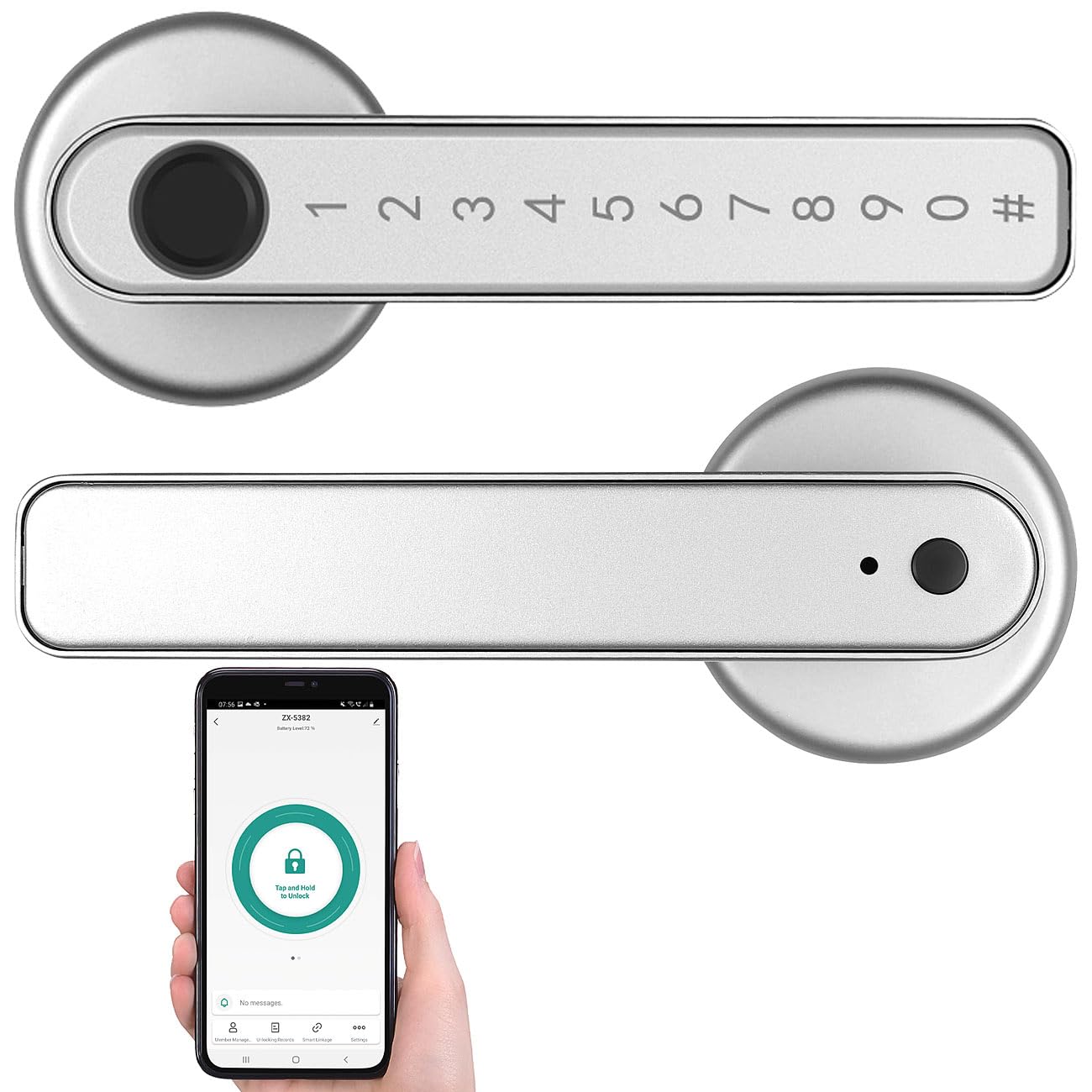 VisorTech Türklinke mit Fingerabdruck und PIN – Smarter Sicherheits-Türbeschlag