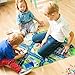 Attatoy Kids Wooden Street Signs Playset (14-Piece Set), Wood Traffic Signs Perfect for Car & Train Set