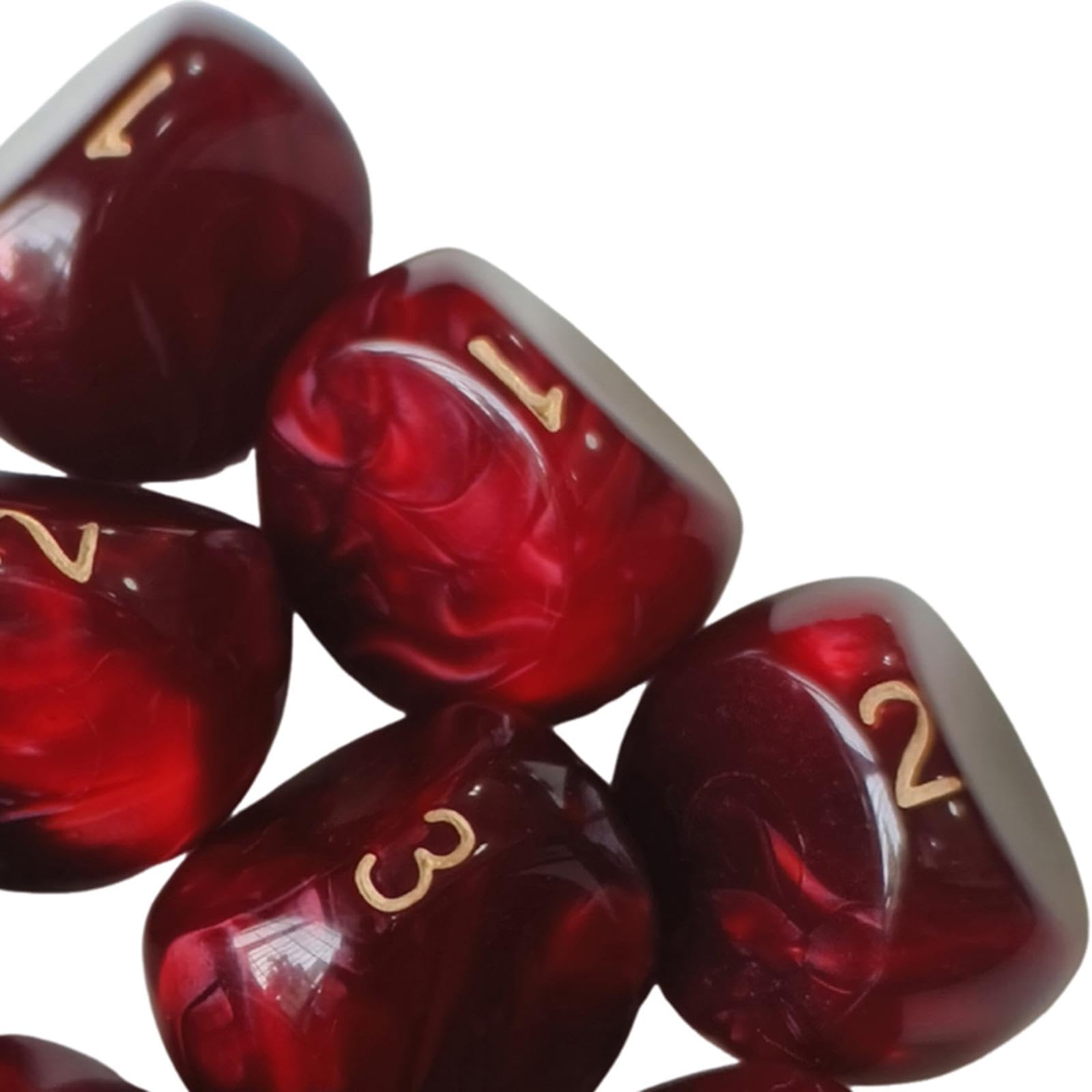 Set di 10 Dadi, Dadi da Gioco a 3 Facce, Giocattoli per l'intrattenimento, Articoli per Feste, Dadi in Acrilico per KTV, Giochi da Tavolo, Bar per, Rosso