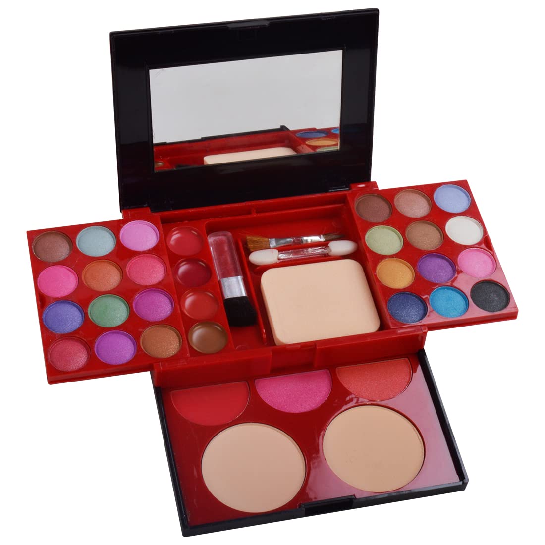 Adbeni Makeup Kit with 24 Eyeshadows, Blusher | Compact powder | Free Applicator & Mirror | Eye and Face Palette for Women-image-18