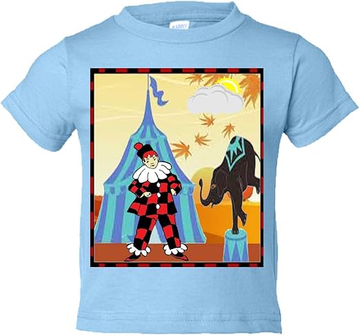 Amazon.com: Ravens Design Shop Cartoon Clown Circus Toddler Tee Shirt