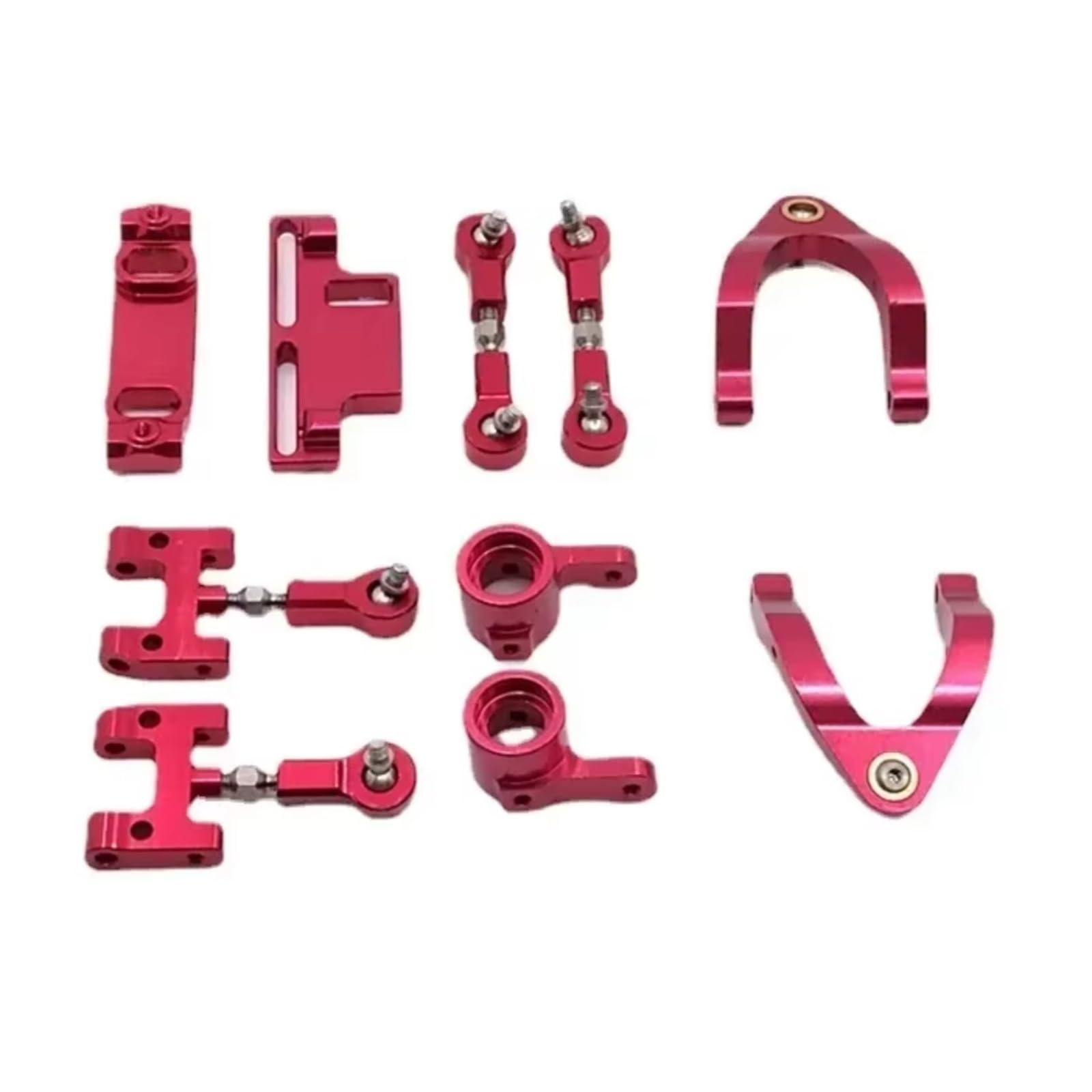 Per WPL D12 CNC In Metallo Superiore Inferiore Per Braccio Oscillante Sterzo Tazza Snodo Sferico Set RC Auto Aggiornamenti Accessori Parti