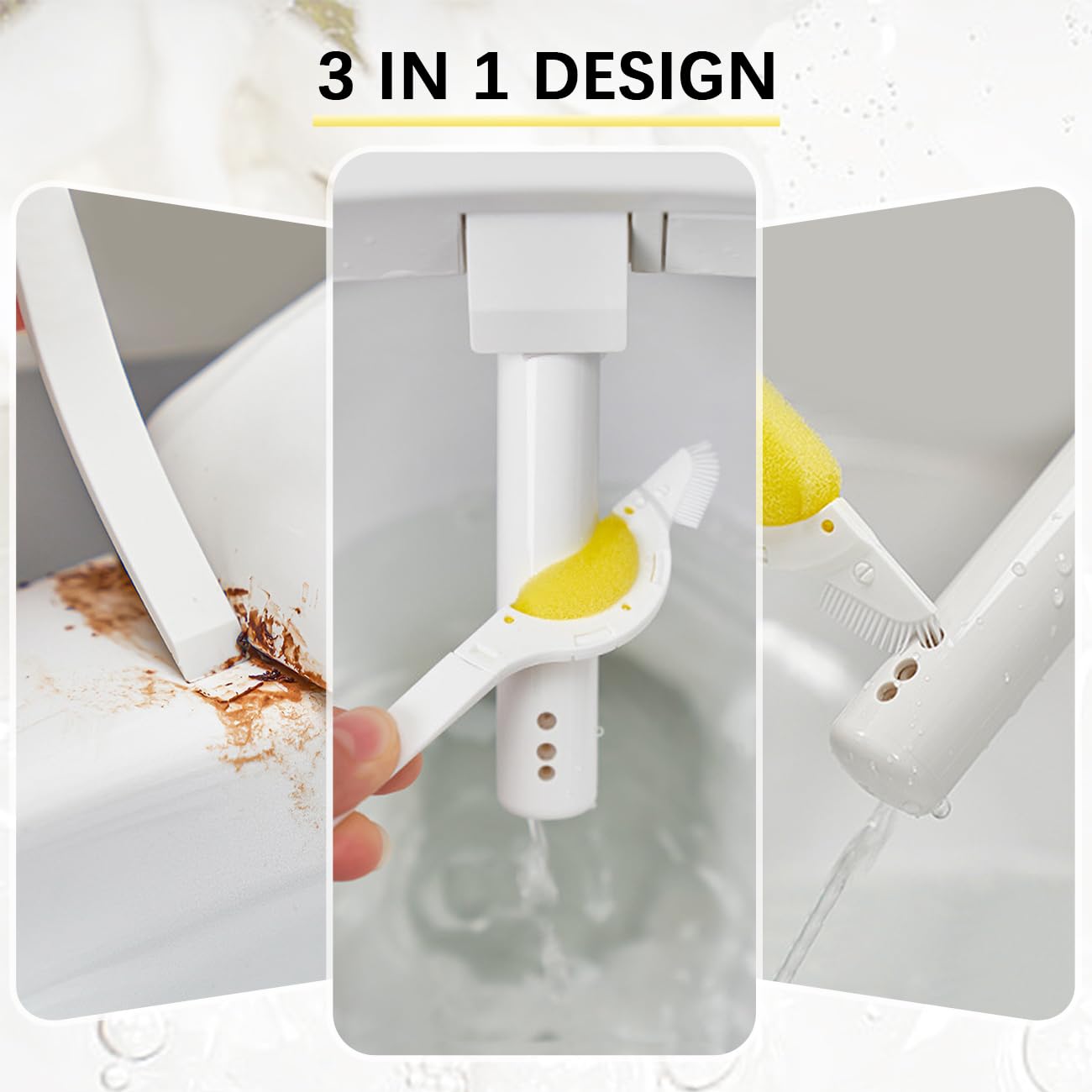 15 Pack 3 in 1 Smart Toilet Seat Water Sprayer Electric Bidet Seat Nozzle Brush Set — view 6