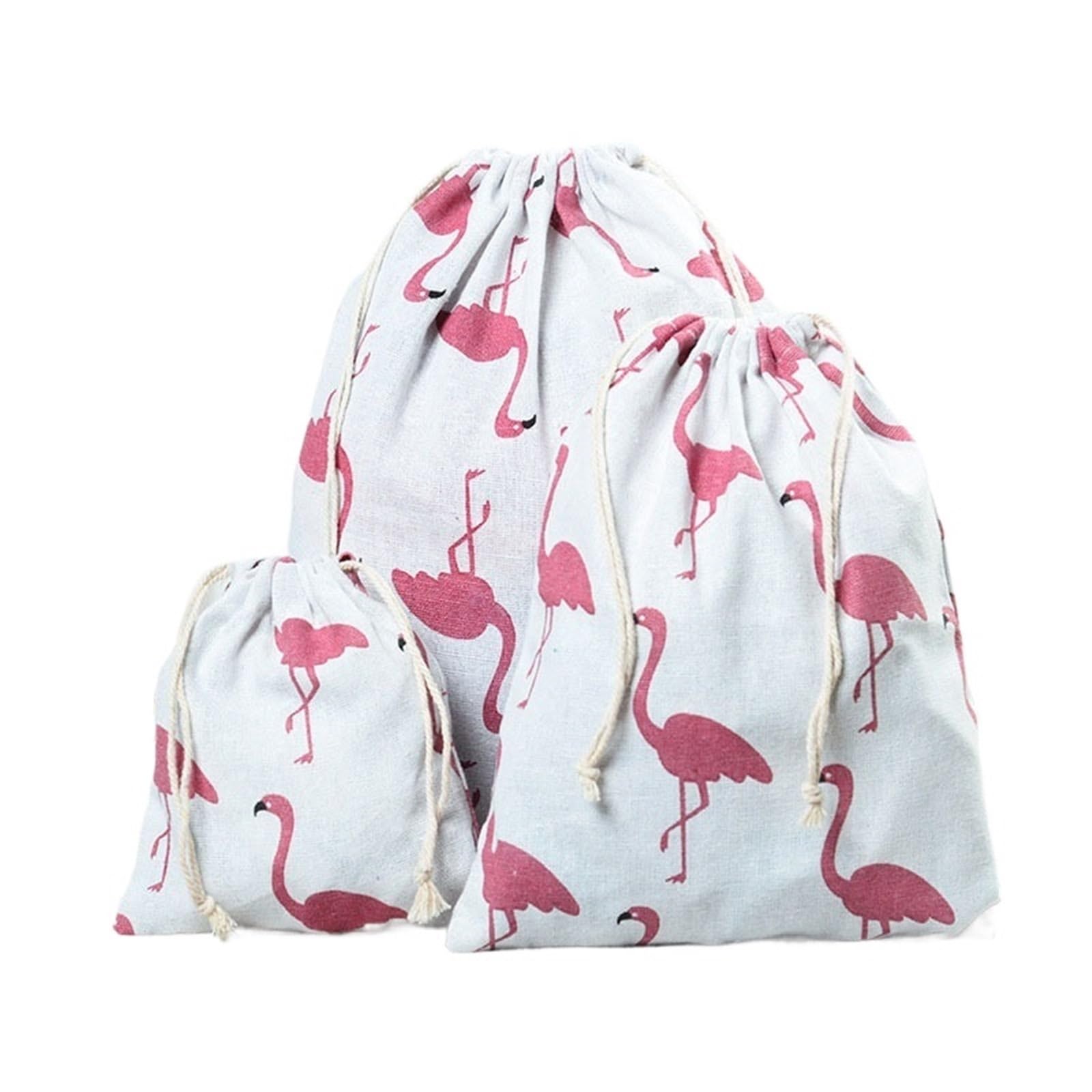 VOPLIVAT Linen Burlap Bag, Hessian Sack Drawstring Cotton Linen Storage Bags Multicolor S/M/L(Color-14,M)