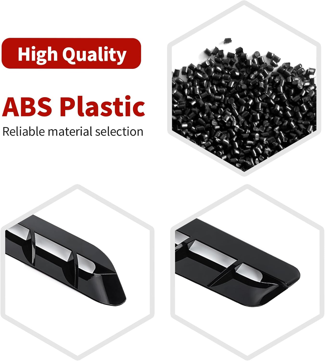 for Challenger Hood Vent Cover Trim Fit for Dodge Challenger 2015-2023 Black Exterior Accessories 2pcs
