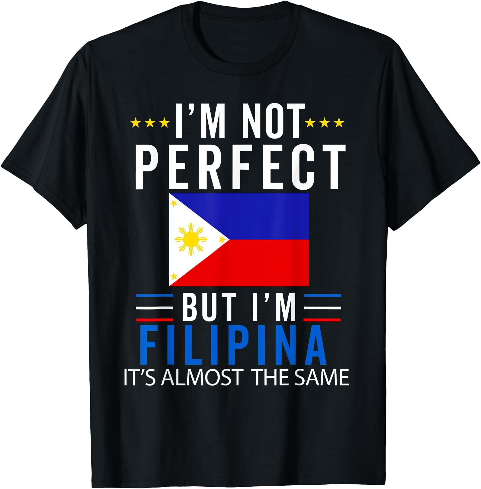Philippine Heritage DNA Apparel Flag ClothingFilipina Women Philippines Flag Funny Pinay Girl Pride T-Shirt