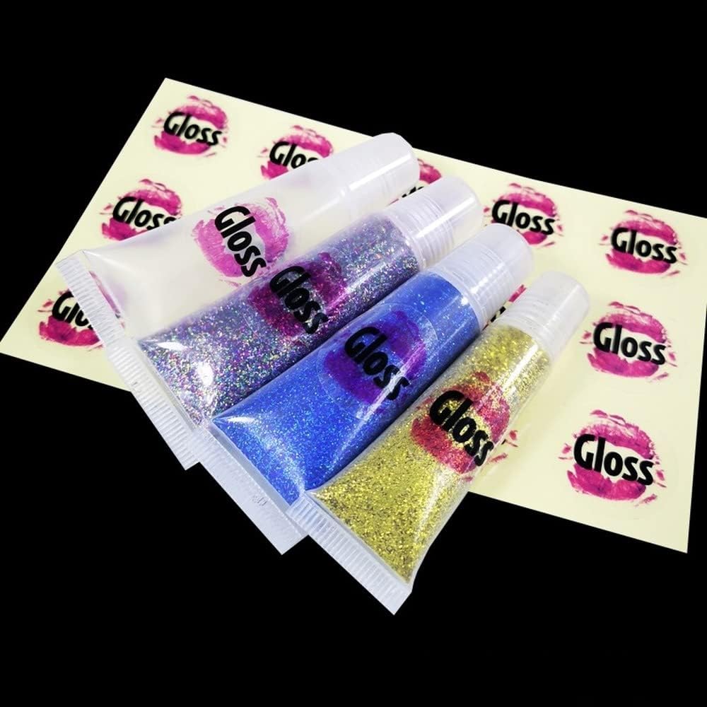 Lip Gloss DIY Sticker,Clear Lip Gloss Tube Label Personalized Vinyl Label for Lip Gloss Empty Tube Empty Bottle Lip Gloss Sticker Lip Gloss 100PC (3.5X6CM)