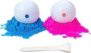 Golf Ball, Trick Golf Ball, Golf Theme Exploding Ball Surprise Golf Ball Gender Reveal Golf Ball Party Games with Color Powder Oe Pink And Oe Blue Powder Filled Exploding Gender Reveal Golf Ball