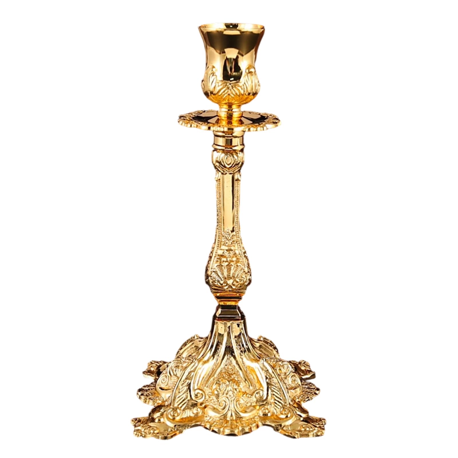 Luxurious Antique Engraved Metal Taper Holders Elegant Candlestick Candelabra for Wedding Parties Centerpieces Dinner Stand