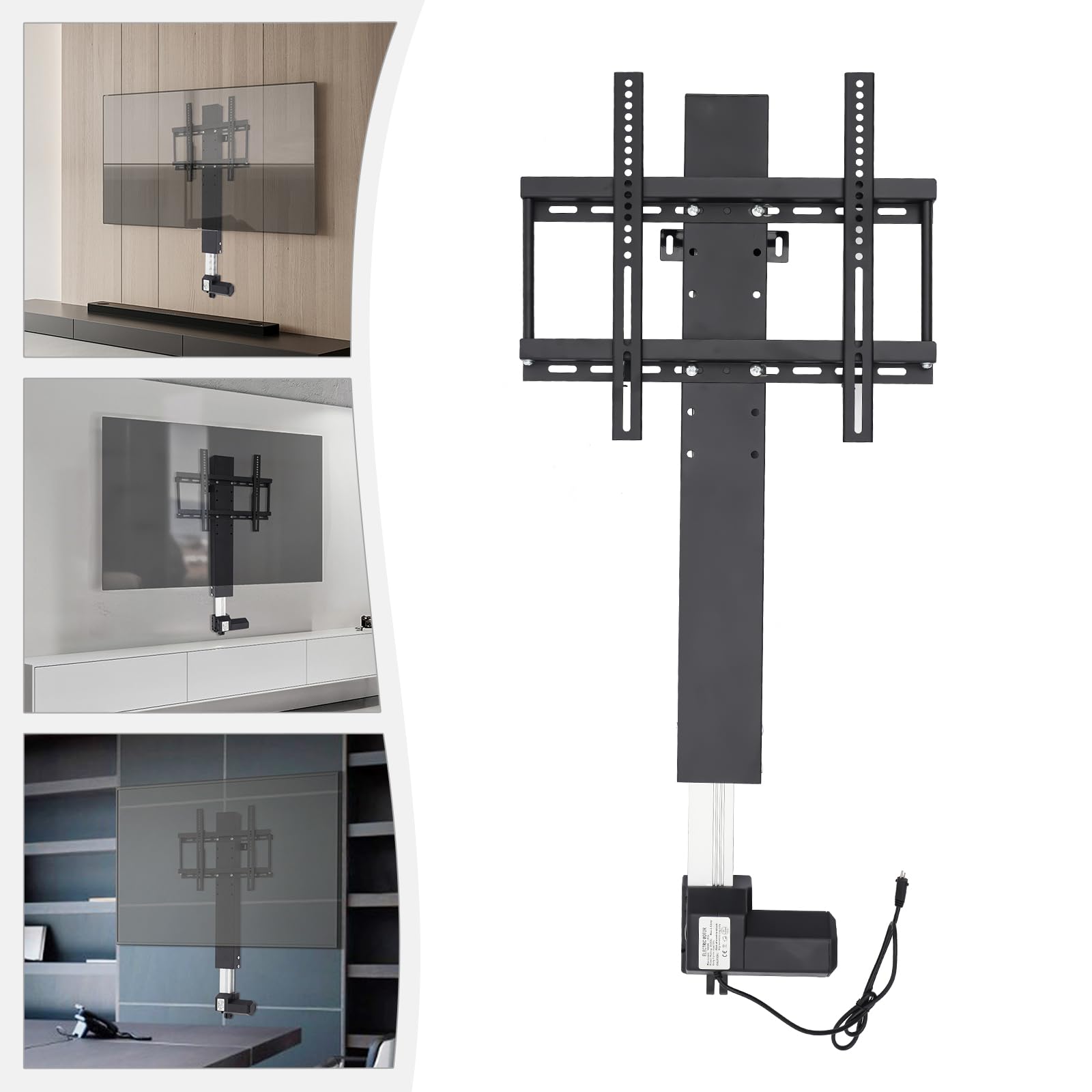 Soporte de pared para TV eléctrico, giratorio, con mando a distancia, soporte de pared para televisores, hasta 50 kg