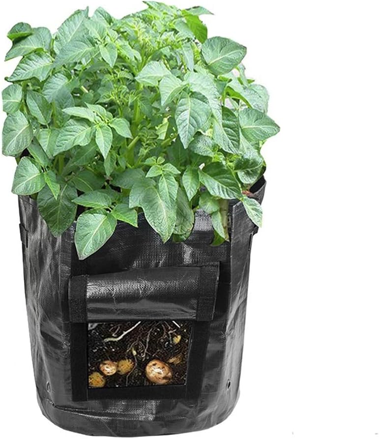 Plant Grow Bags Home Garden Potato Pot Greenhouse Vegetable Growing Bags Moisturizing Jardin Vertical Garden Bag Seedling (Size : 7 US Gallon 30x35CM) (7 US Gallon 30x35CM)