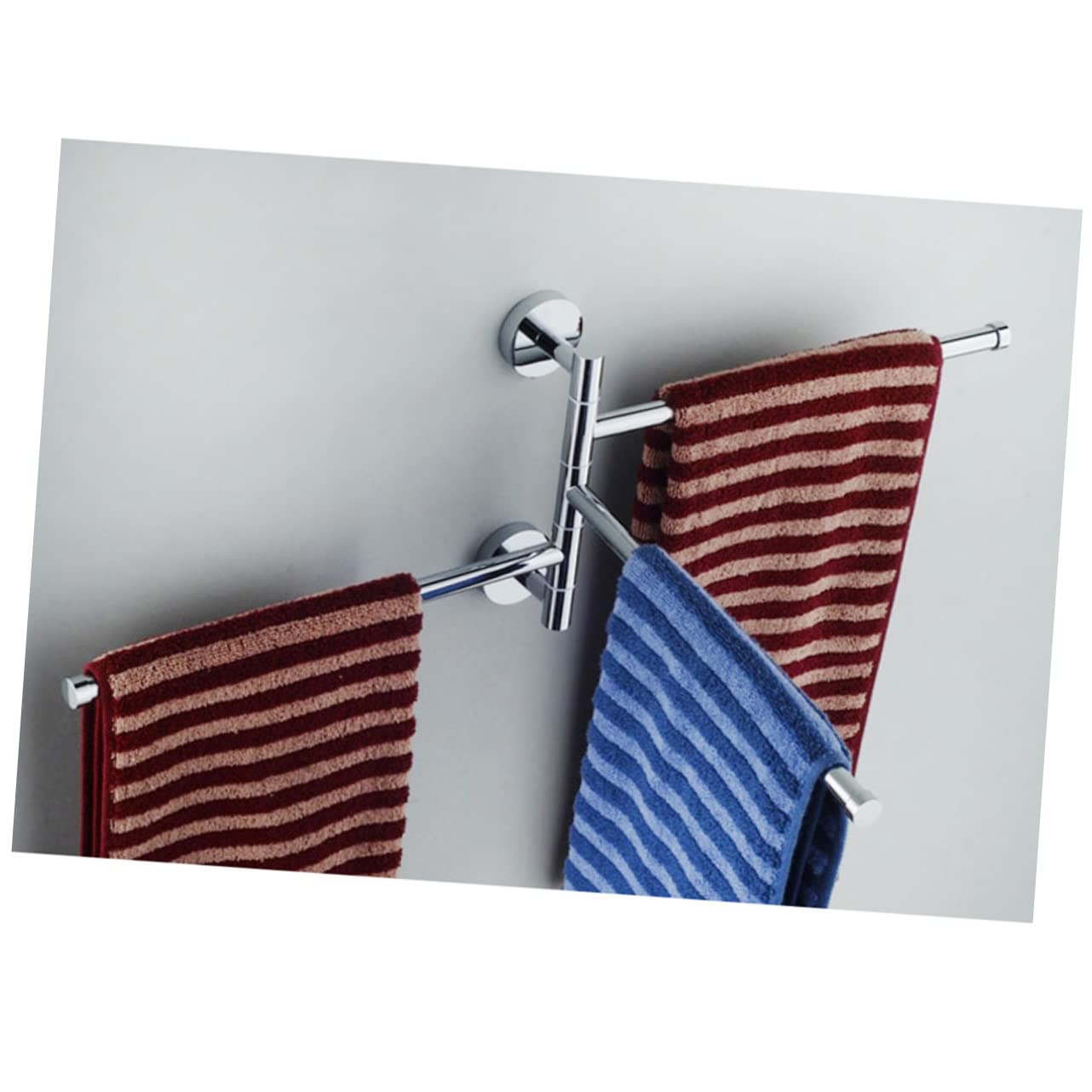 Portasciugamani Girevole in Acciaio Inox Argento per Bagno | 1 Pezzo, Accessori Bagno Coordinati, Finitura Antiruggine, Soluzione Salvaspazio per Cucina