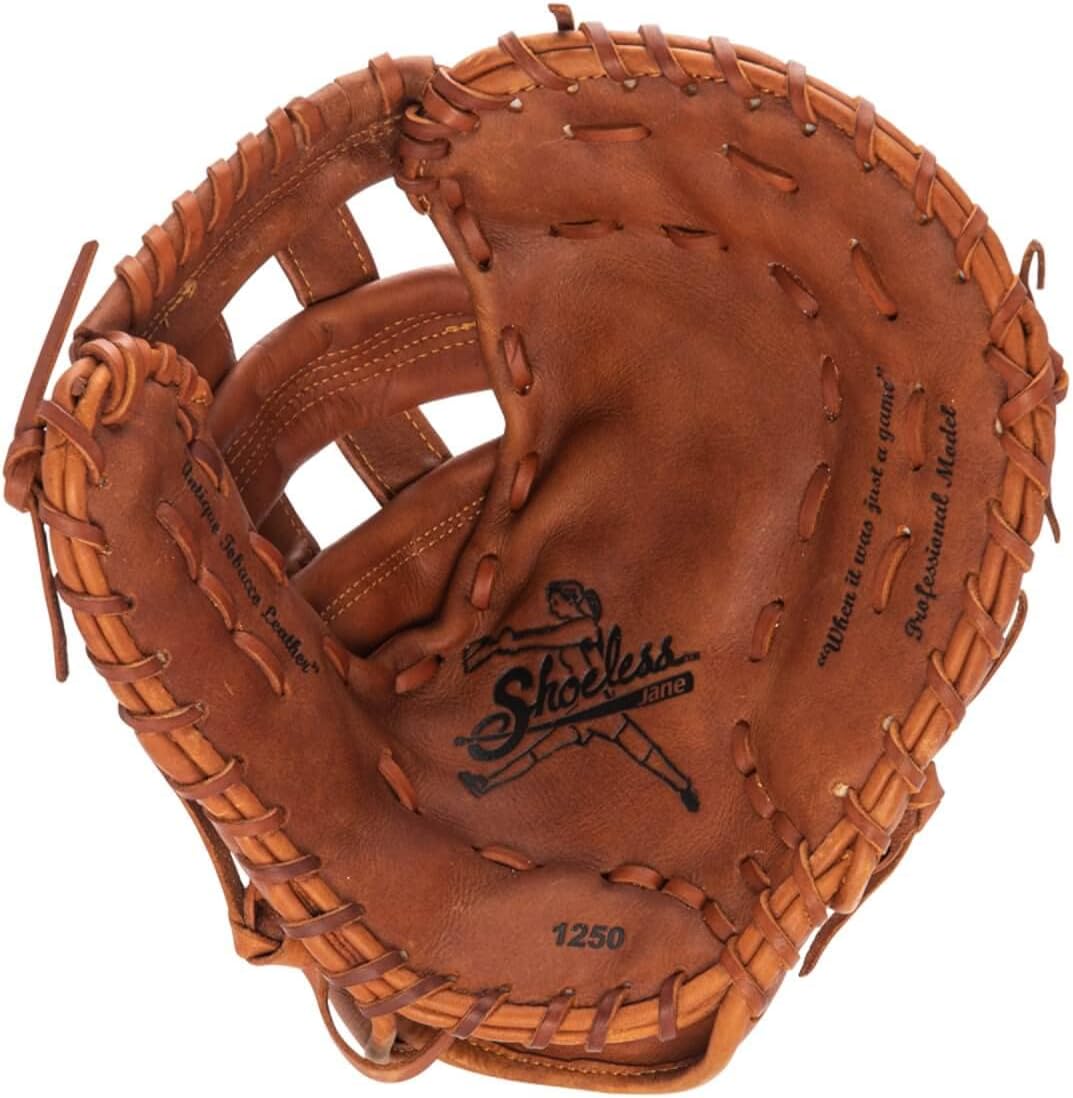 Shoeless Joe Ballgloves Fast Pitch Brown First Base Glove, Right Hand, 12 1/2-Inch