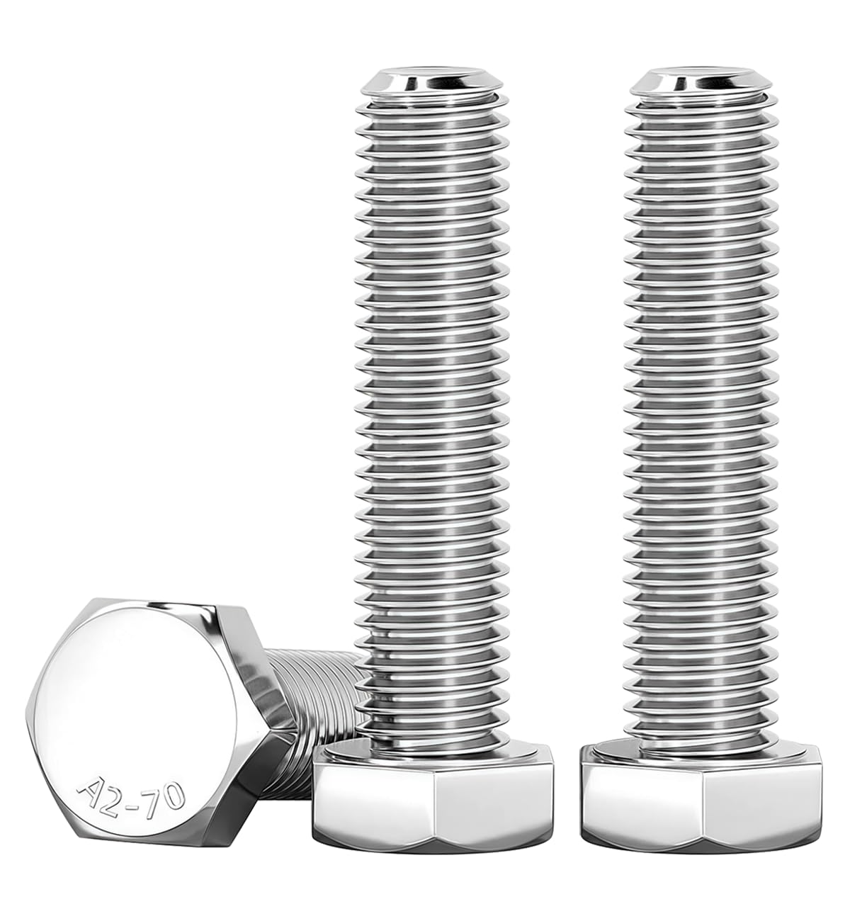 Drenky M10 Bolts 304 Stainless Steel M10 x 40mm Hex Head Screw Bolt 10 Pcs DIN 933 Fully Threaded Machine Screws for Furniture Repair Automotive & Machinery Assembly