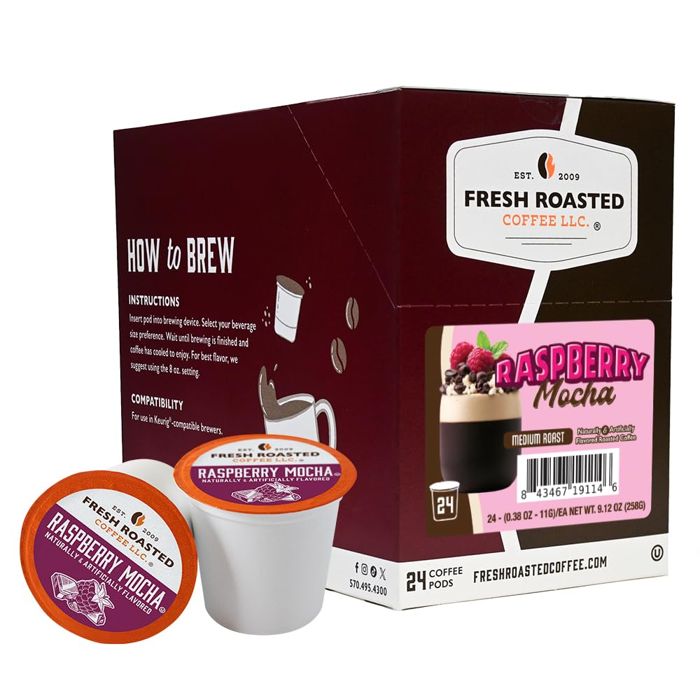Amazon.com: Fresh Roasted Coffee, Raspberry Mocha Flavored K-Cup
