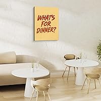 Vista 5 de Póster retro con texto en inglés «What's for Dinner Kitchen» (¿Qué hay para cenar?)