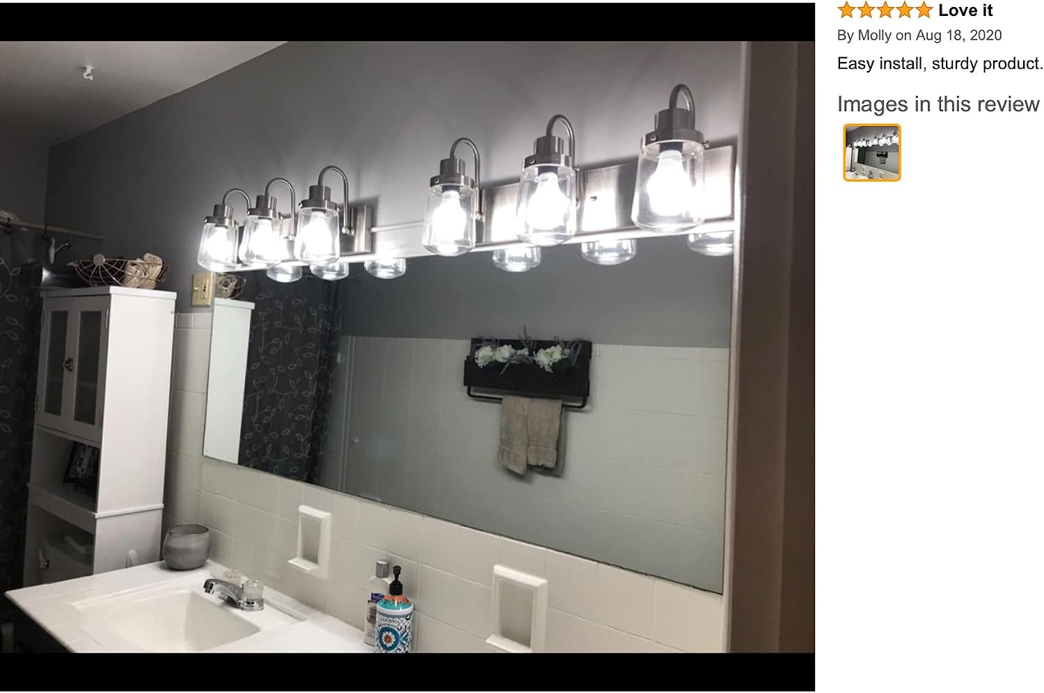 Black Friday - 40% OFF YAOHONG 3-Lights Bathroom Vanity Farmhouse Wall Light Fixture in Satin Nickel with Clear Glass Shades Wall Mount Light Sconces for Bedroom Hallway Kitchen Stairs