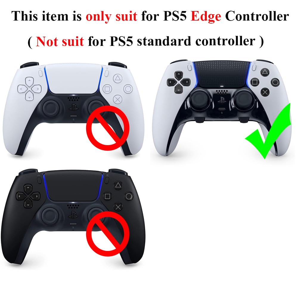 Funda protectora de silicona antideslizante para mando inalámbrico de Playstation 5 y PS5 Edge y almohadilla táctil, tapas de agarre para el pulgar para controlador DualSense Edge