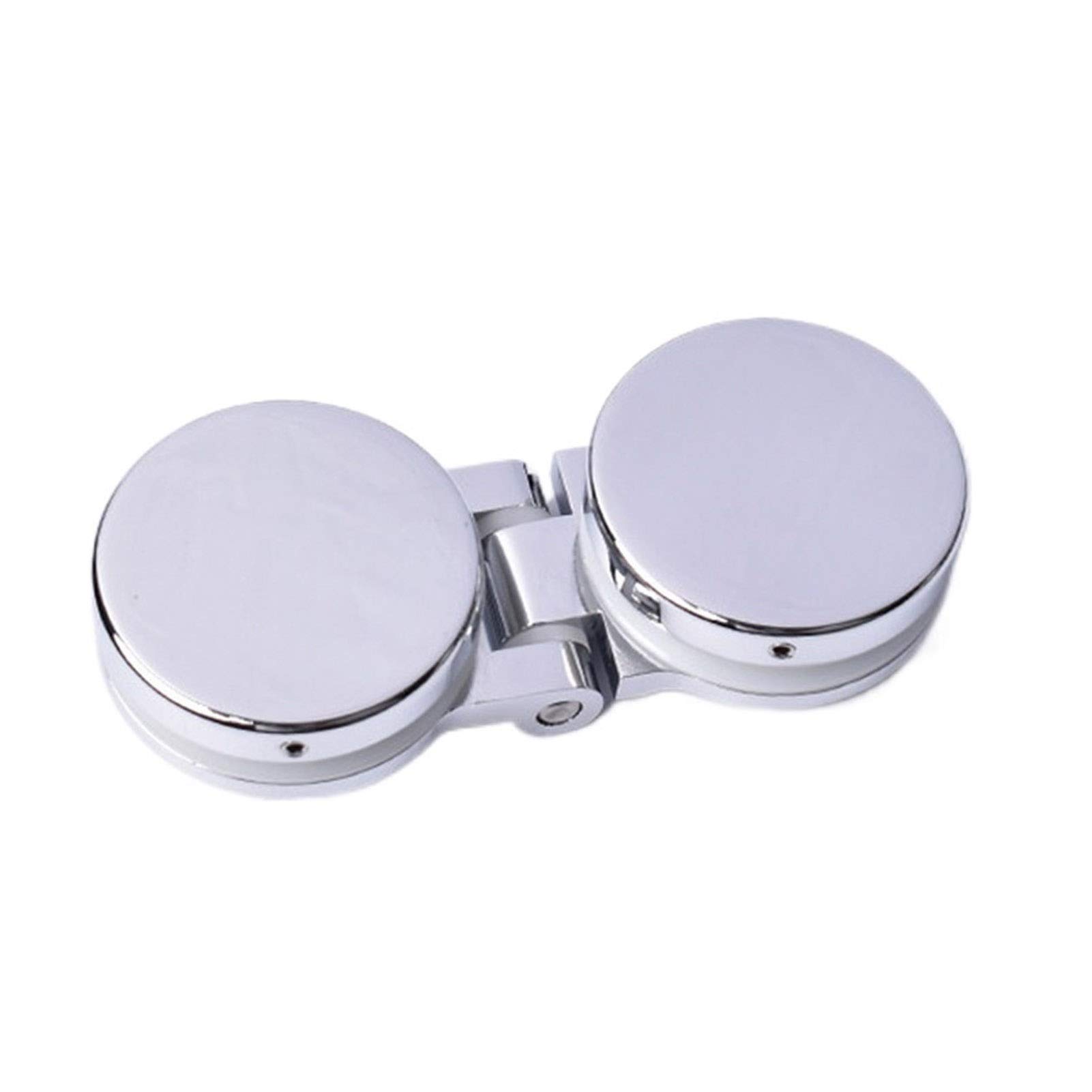 2Pcs Glass Door Hinge 90 180 Degrees Shower Box Screen Frameless Glass Hinge Mortise Decorative Cover Round for 5-8mm Thick Glass(Unilateral)