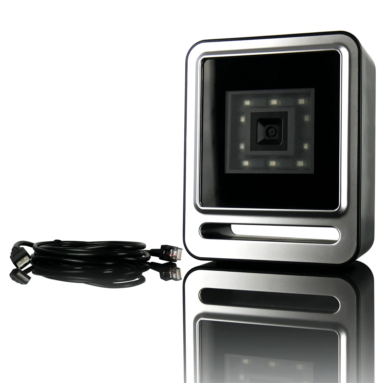 Skaner kodów kreskowych z kablem USB, stacjonarny czytnik kodów kreskowych do kodów kreskowych 1D i 2D, profesjonalny czytnik kodów kreskowych z trybem automatycznym HD-S92