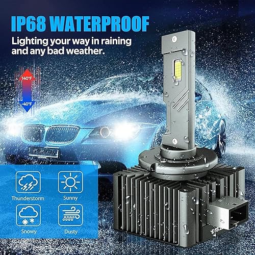 Image of Alco 2X 55W LED Headlight Bulbs Replace D1S HID Xenon Conversion Kit for Car