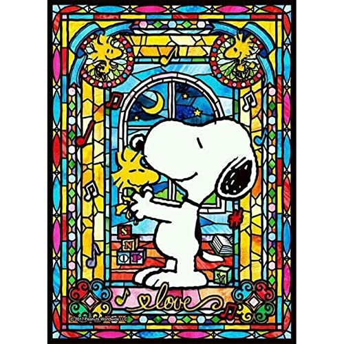 RICUVED Kits de Pintura Diamante de Snoopy, Kits de Pintura Diamante 5D Perro para Adultos Diamantes...