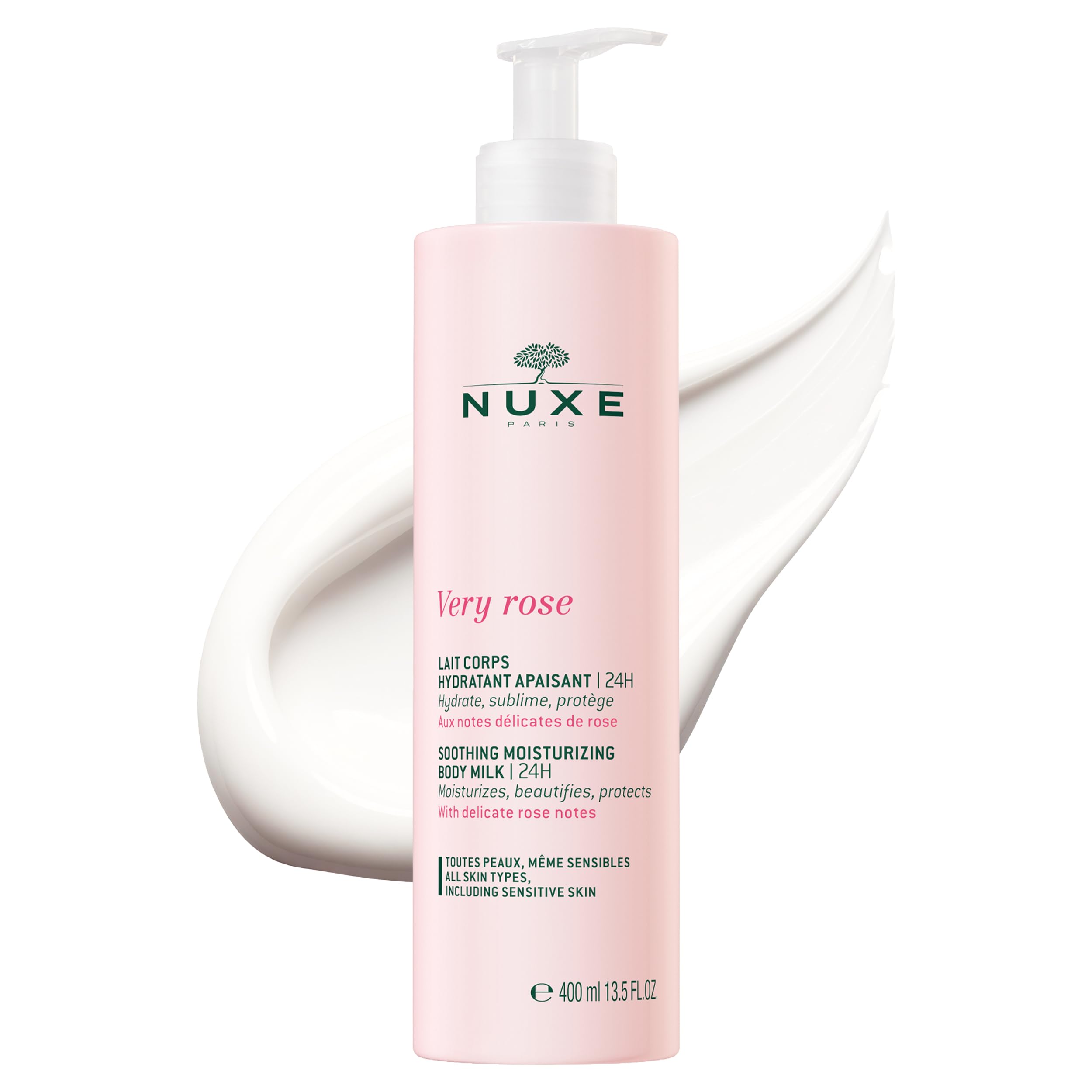 NUXE Very Rose Soothing Moisturising Body Milk 24H, 400 ml