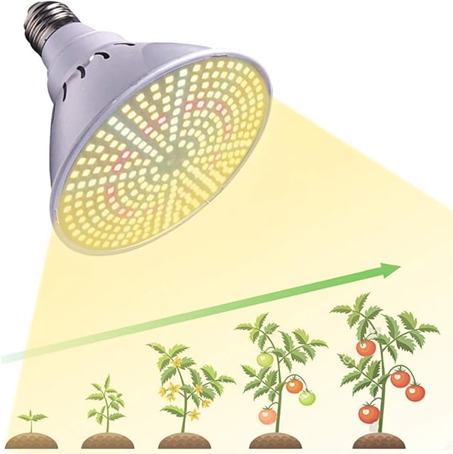 Grow Light Bulb Sunlike Full Spectrum LED Plant Grow Lamp E27 100W Grow Lights for Indoor Plants,Hydroponic Growing Greenhouse Succulents Vegetables Flowers and SeedlingsE27 290LEDs)