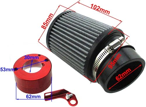 Miniatura 2 de TC-Motor Filtro Rojo Adaptador Pila Para Honda 11Hp 13Hp GX340 GX390 Clone Engine Go Kart Predator 301cc 420cc Carros de Golf Barcos Barcos