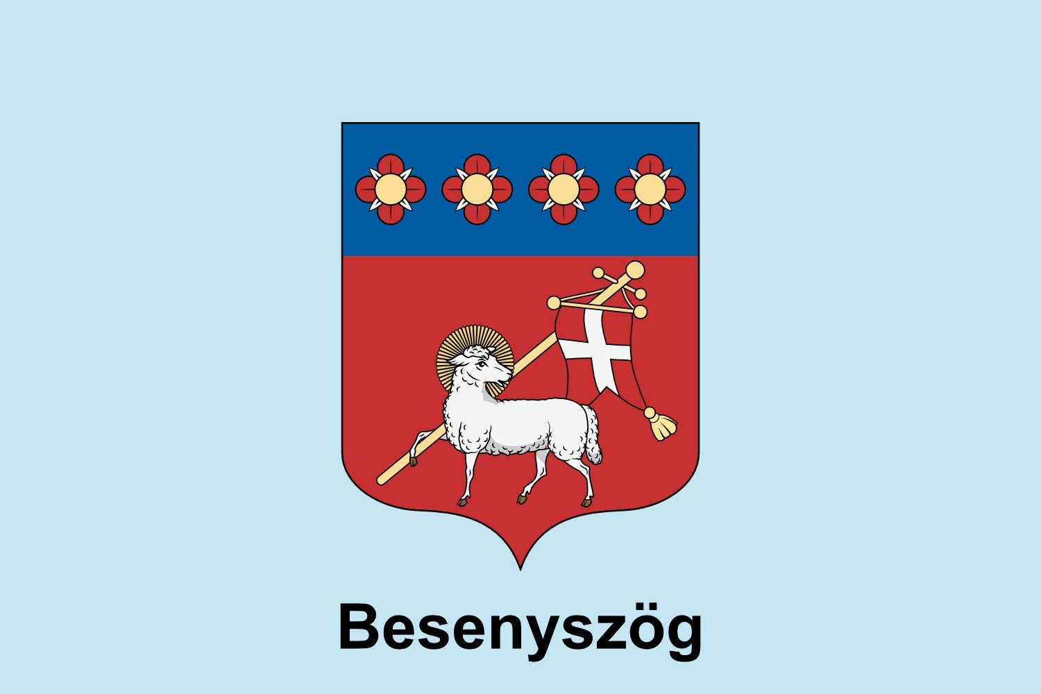 Drapeau Besenyszög variant grand format pavillon extérieur tissu résistant
