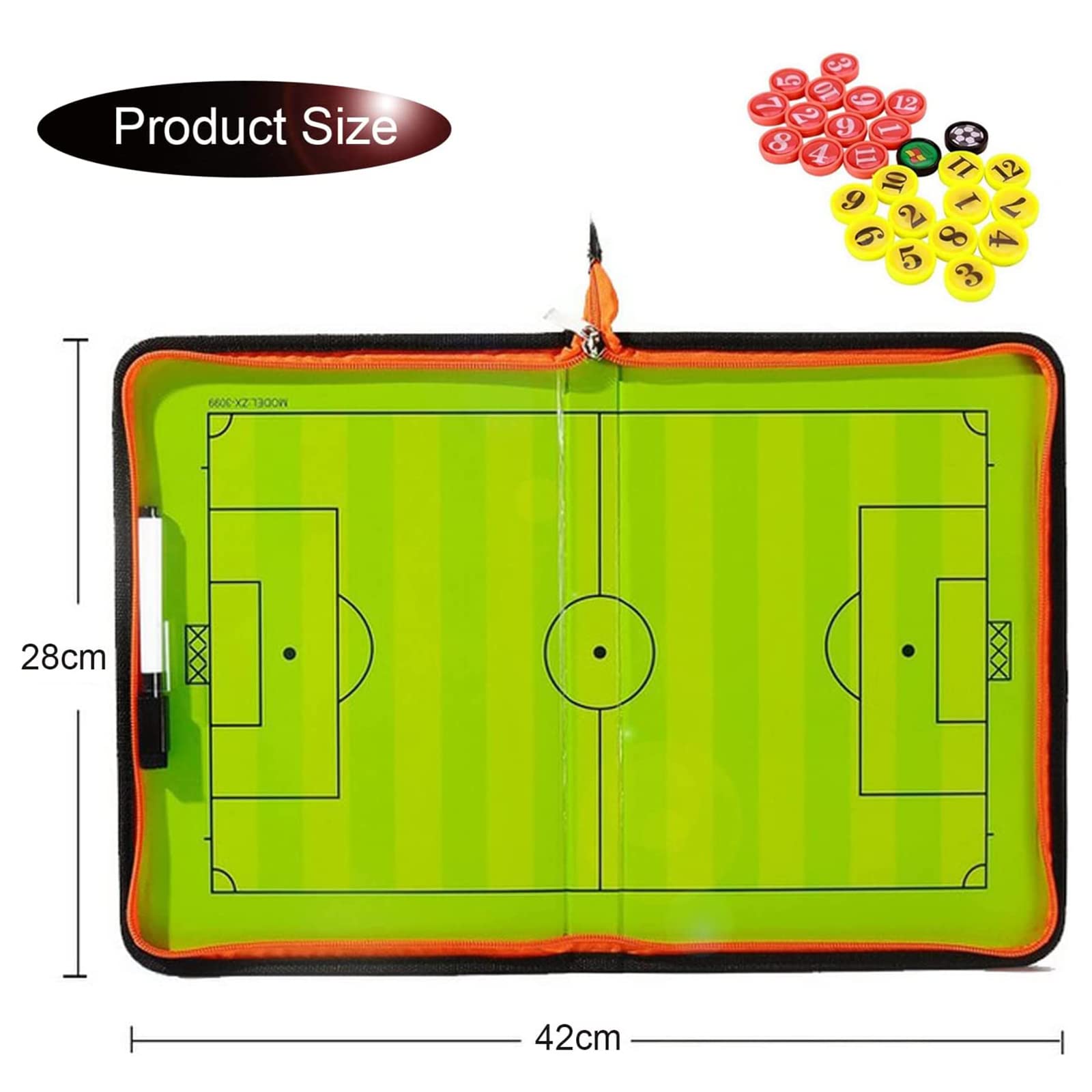 Lavagna Tattica per Allenamento da Calcio, lavagnetta Magnetica Pieghevole, Guida per l'addestramento delle Attrezzature ausiliarie per l'addestramento della tavola Tattica