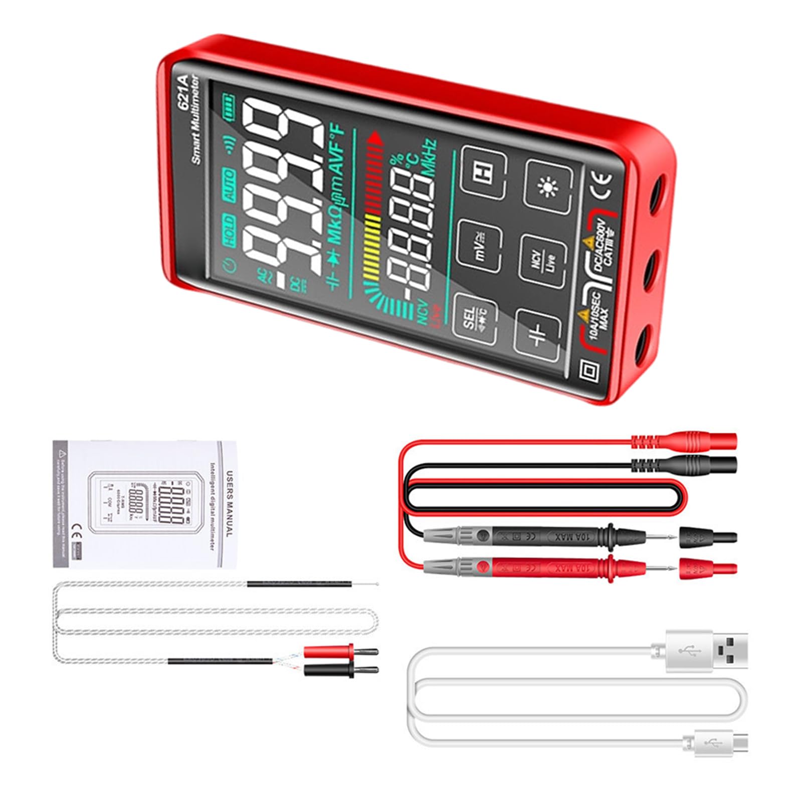 Intelligent Digital Multimeter Accuracy Voltage Current Resistance Meter Easy to Carry for Various Applications Accuracy Multimeter