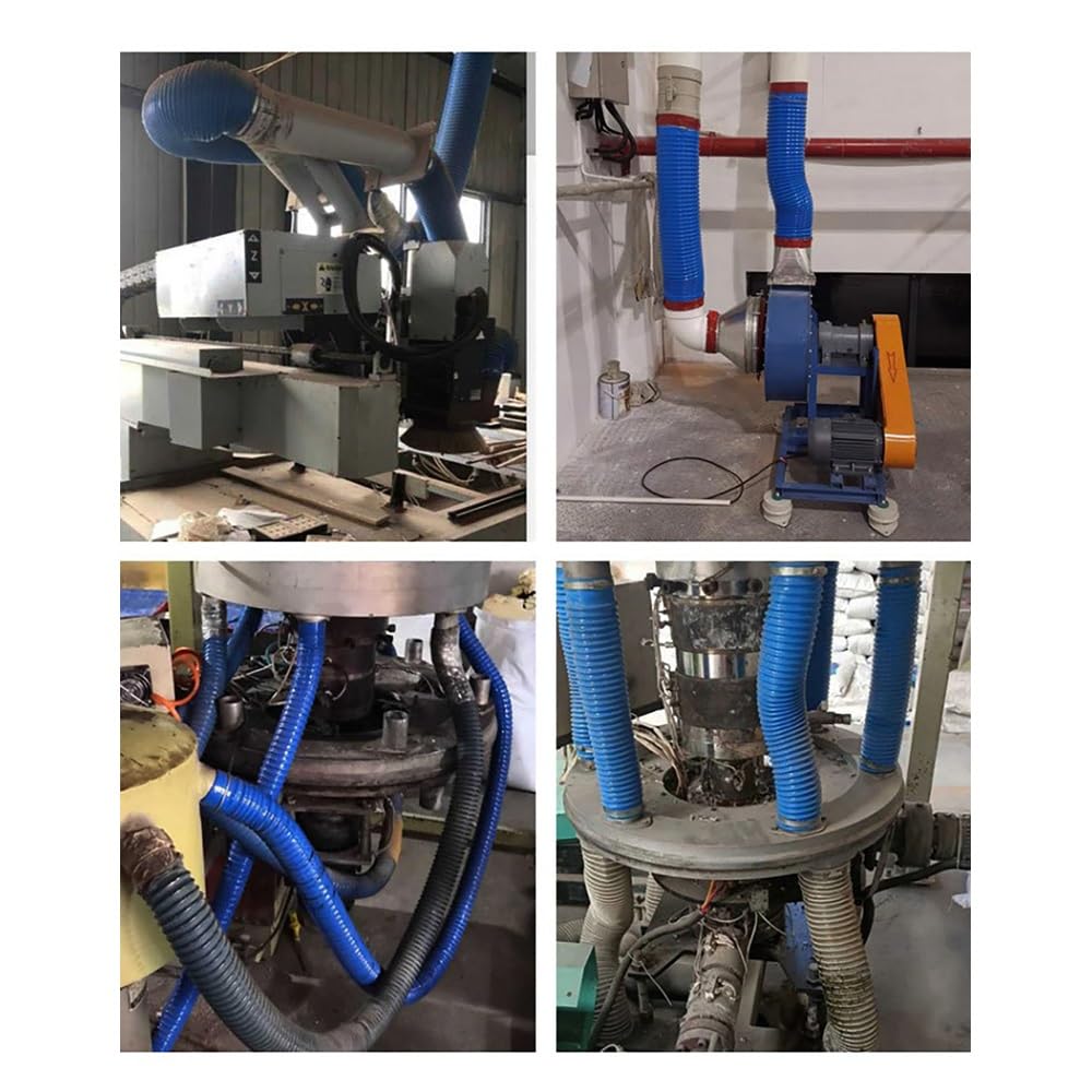 Manguera De Plástico Azul PVC De 1 Metro, Tubo Telescópico De 40-100mm De Diámetro Interior, Tubo De Ventilación Azul, Tubo De Escape(Inner Diameter 50mm)