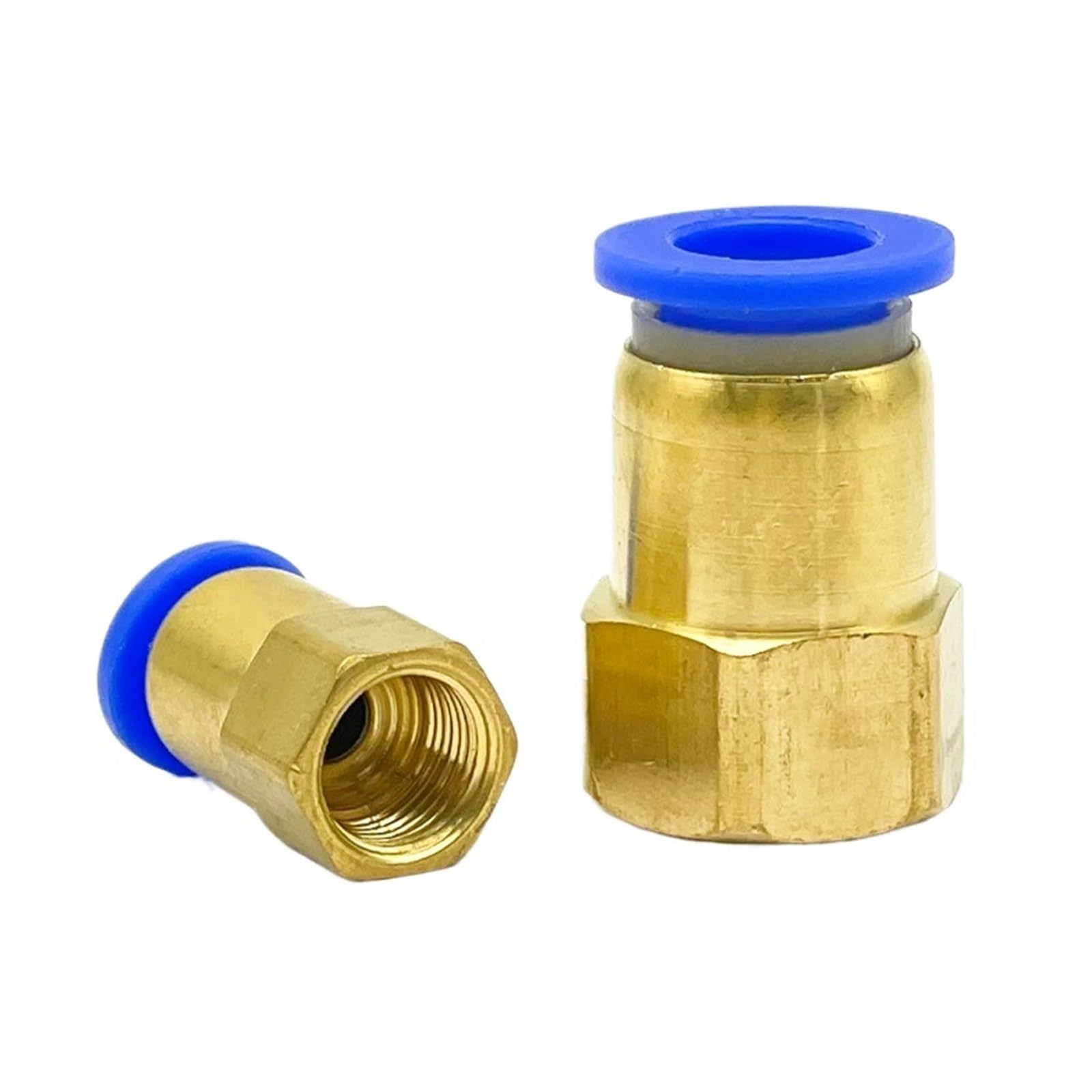 Aarterzza Women's Pcf10-02 30Pcs Pcf Air Pipe Fitting 4 6 8 10 12Mm Hose Tube 1/8" 3/8" 1/2" 1/4" Thread Brass Pneumatic Connector Quick Fitting(Pcf10-02)