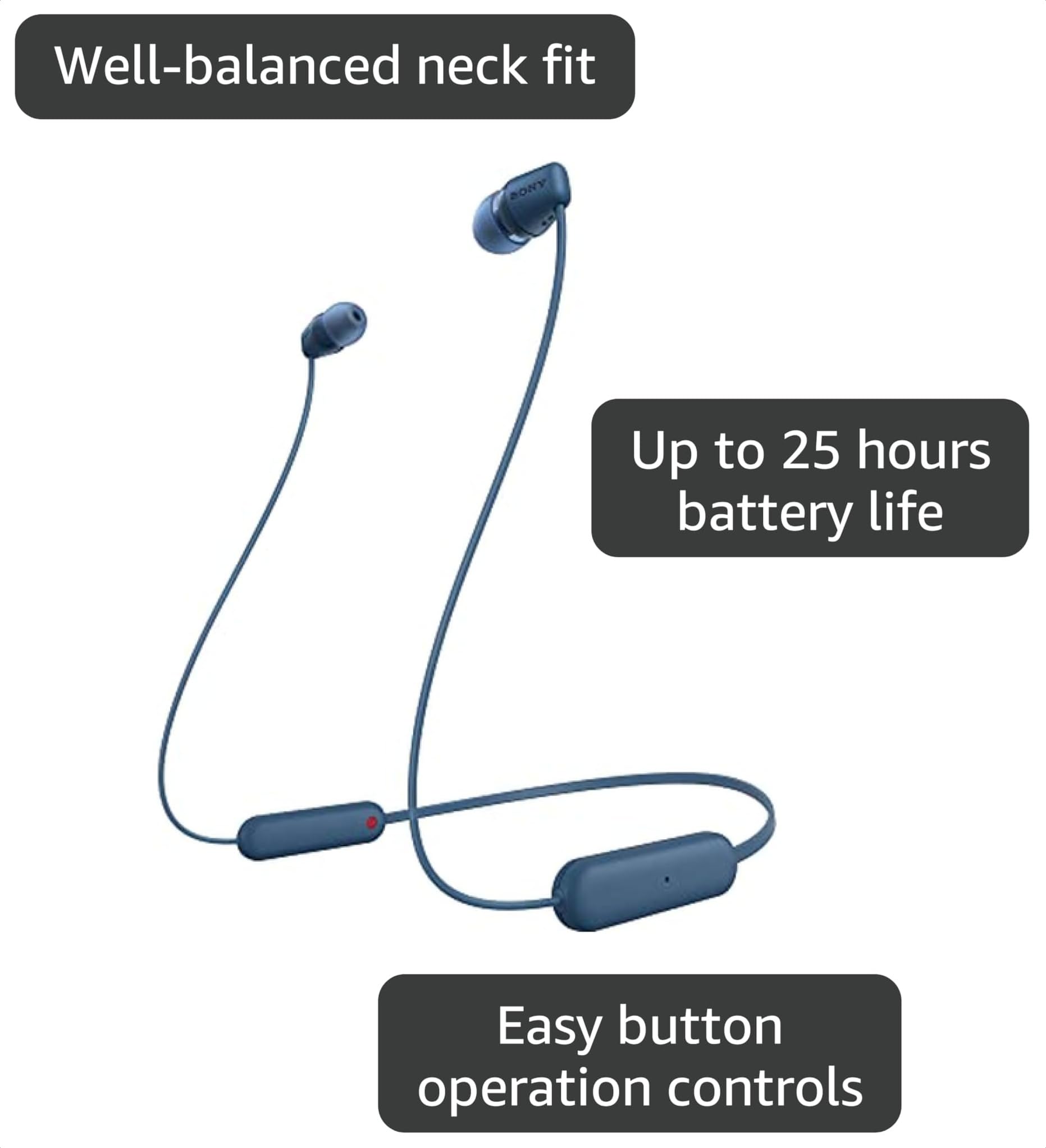 SONY ウォークマンNW-A55HN B 、ワイヤレスステレオ WI-C100 Amazon.com: Sony WI-C100 Wireless in-Ear Bluetooth Headphones with