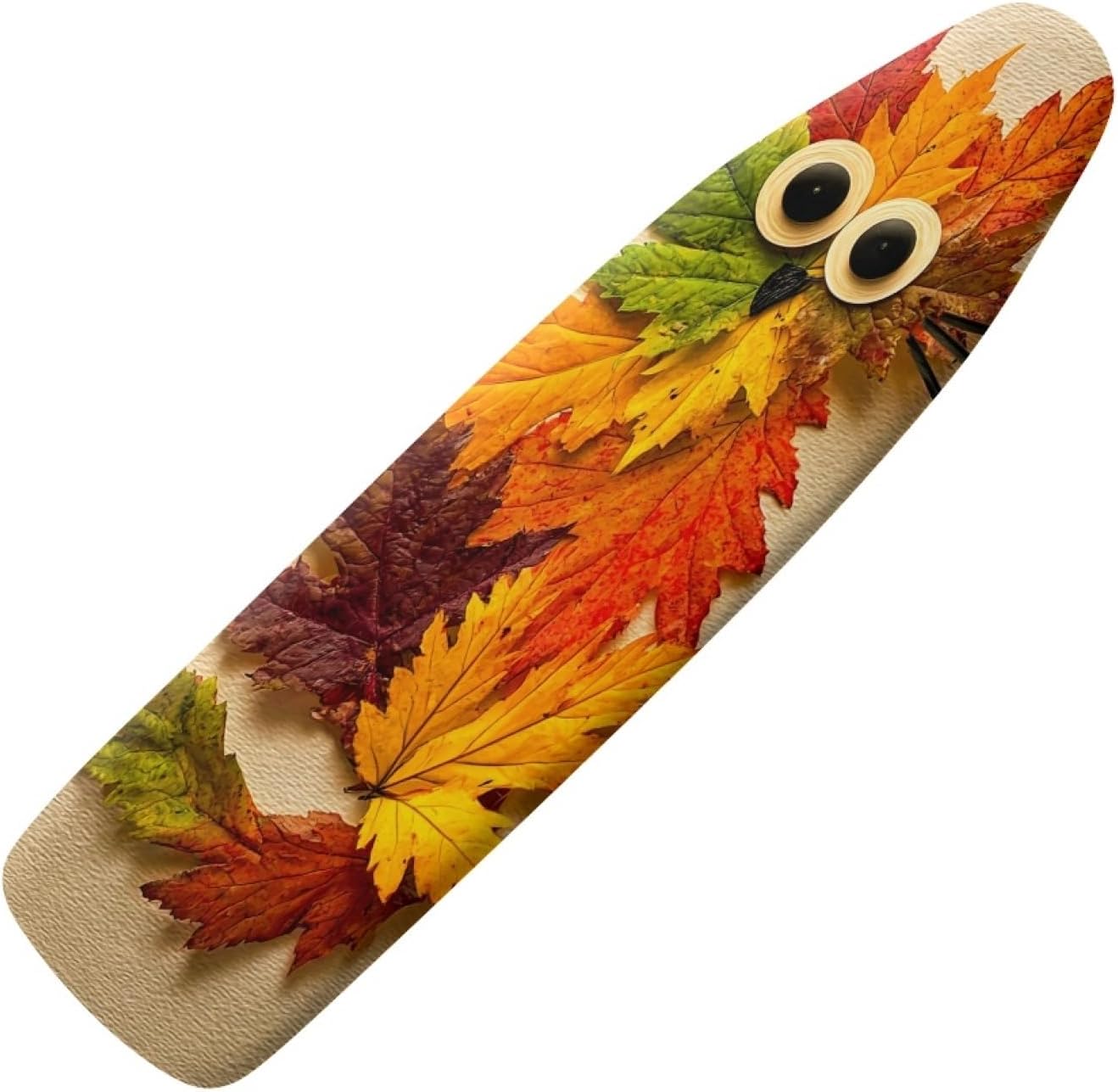 Padded Ironing Board Covers 18 X 49 Leaves Yellow Orange Ironing Board Pad and Cover Thick Replacement Drawstring Tightening & Lock, Easy Fit, Scorch & Stain Resistant, Non Slip