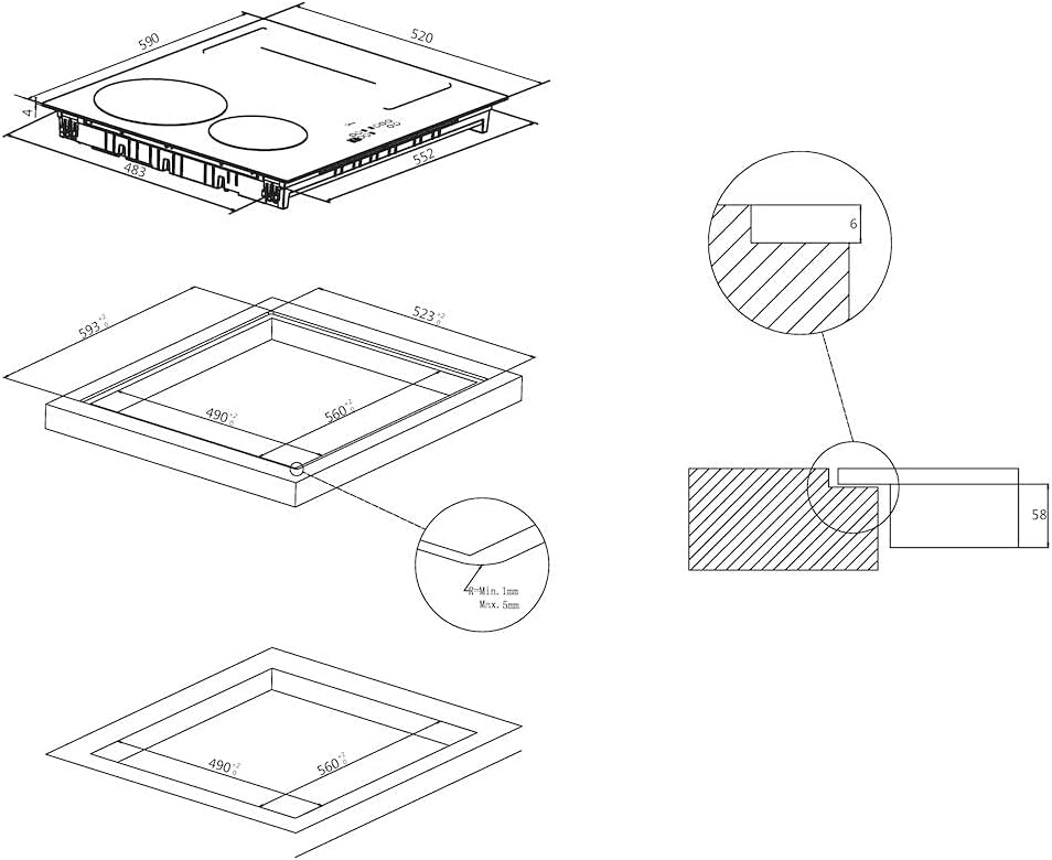 Candy CTP64SC/E1 Piano cottura a induzione, funzionamento Mono Slider, 4 zone di cottura, timer, sicurezza bambini, senza cornice, vetro nero Candy CTP64SC/E1 Piano cottura a induzione, funzionamento Mono Slider, 4 zone di cottura, timer, sicurezza bambini, senza cornice, vetro nero