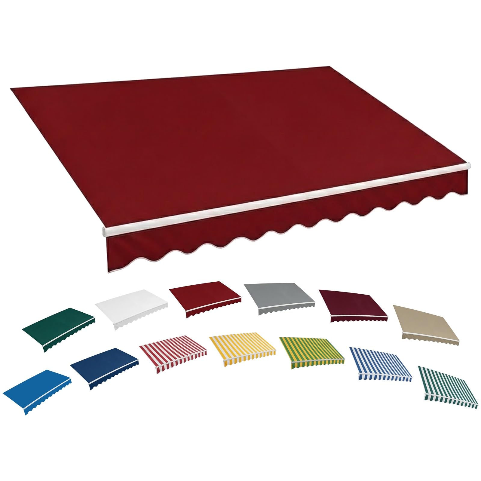 Heavy Duty Waterproof Awning Replacement Fabric for Garden, Fabric Only