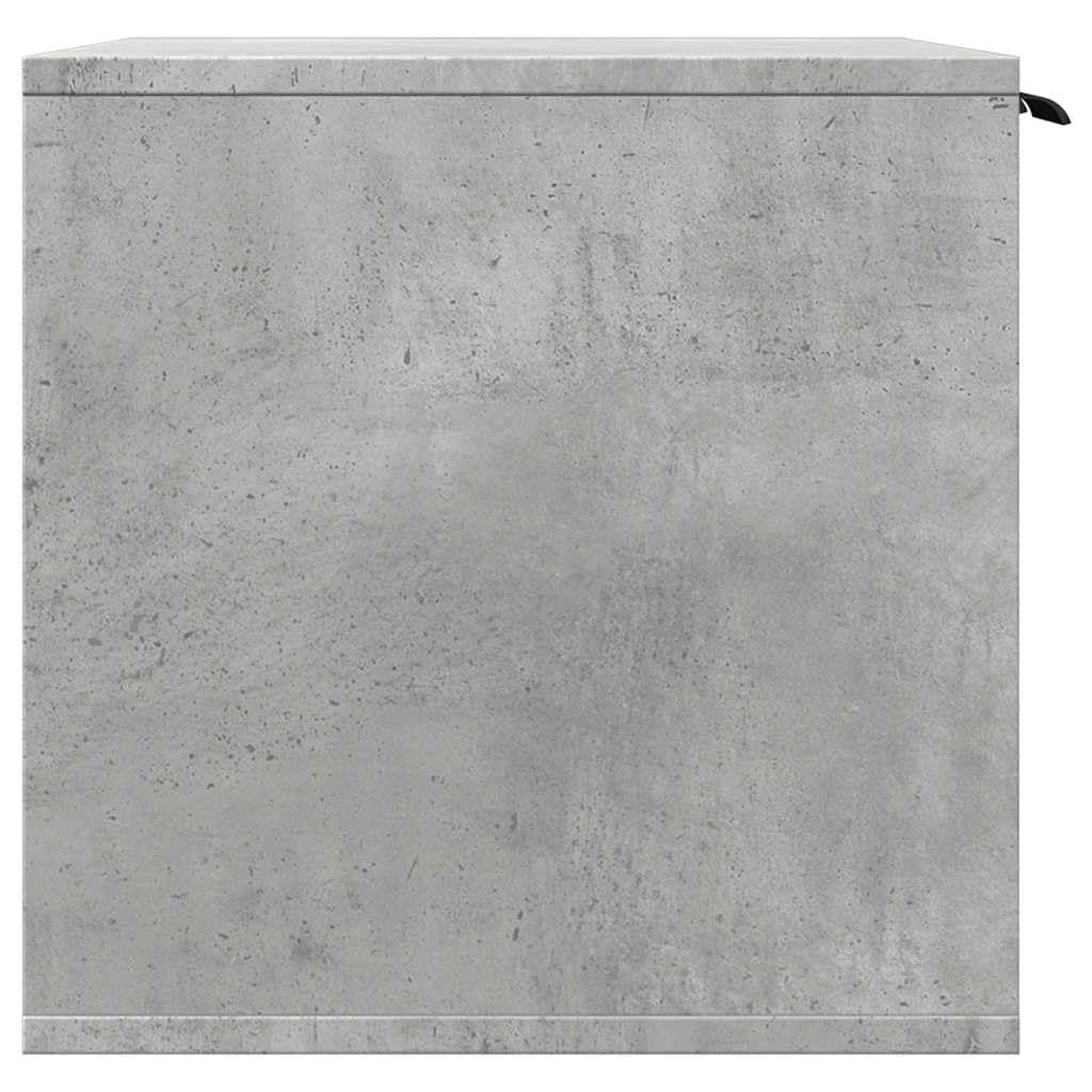 Katzenklo Betongrau Holzwerkstoff 60x40x40 cm Katzenmöbel mit Zwei Eingängen, vielseitig als Katzenhaus, Beistelltisch und Aufbewahrung für Wohnung, Balkon, Zimmer, Rückzug und Ruhe