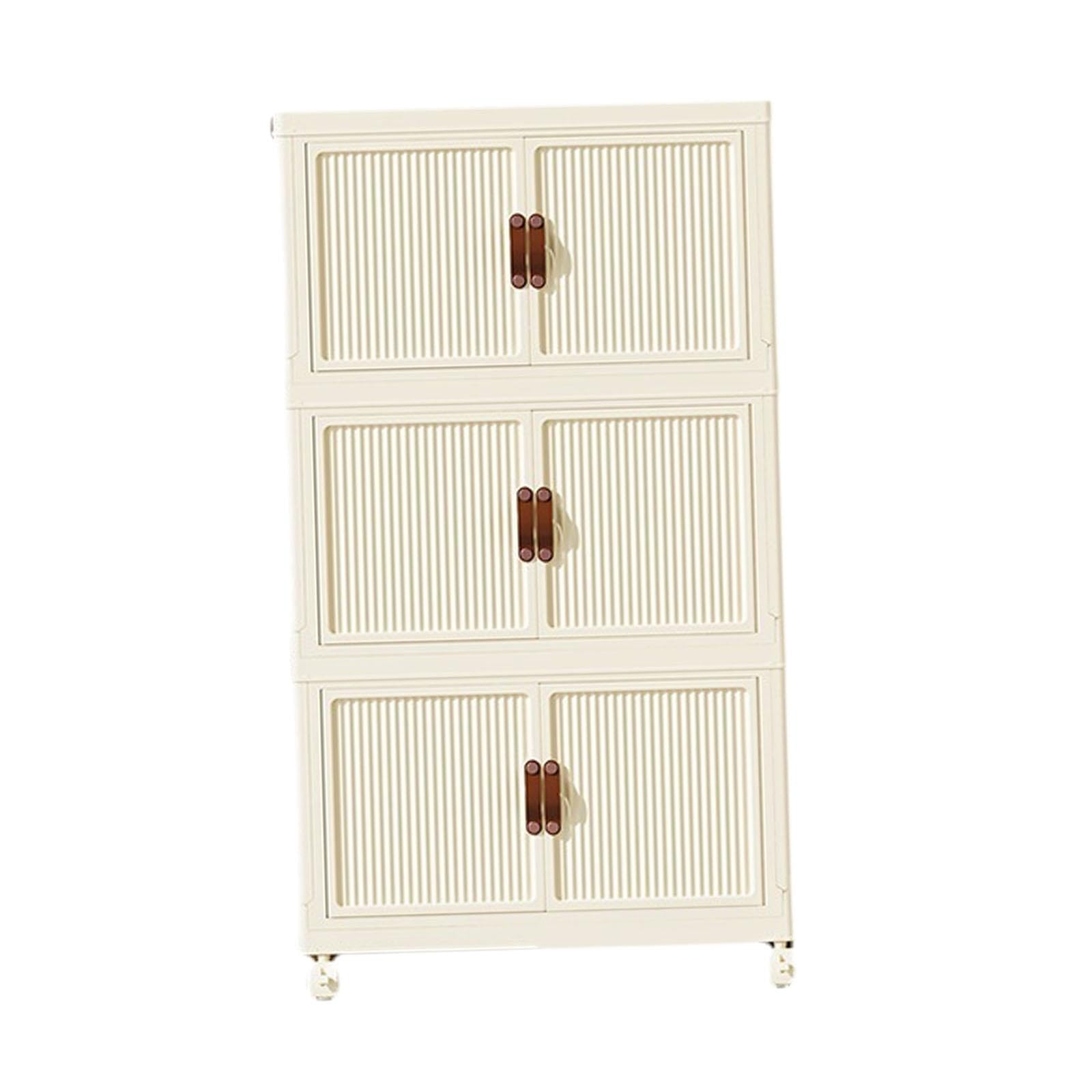 Foldable Storage Cabinet Closet Organizers for Bedroom Living Room Farmhouse L 3 Layers|Home & Garden| Furniture| Cabinets & Cupboards-image-21