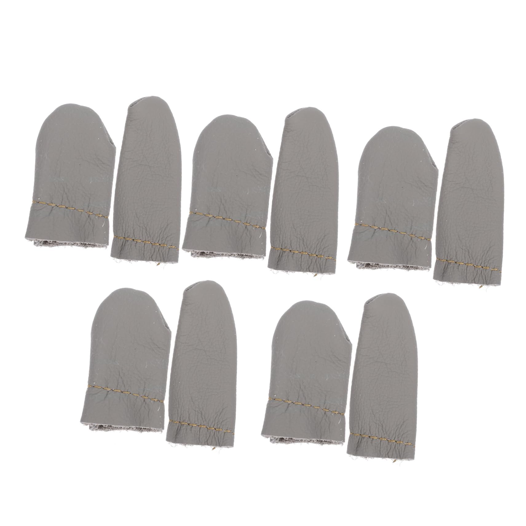 SHINEOFI 5 Series Dedales De Cuero Prevención Dedal Tapicería De Muñeca Aguja Pliegue Separadores De Dedos Pedicura Vendas Cubre Dedos Aguja Guantes Gel 10 piezas x 5