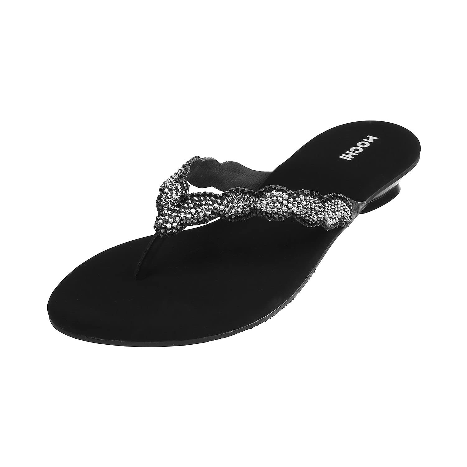 Mochi Women Black Ethnicwear Chappal UK/3 EU/36 (35-4731) (B0C62692LS) Amazon Price History, Amazon Price Tracker