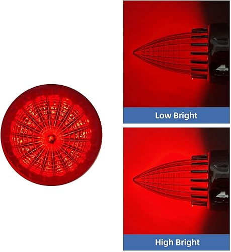 Miniatura 4 de Fundas de lente de señal de giro para motocicleta, paquete de 2, lente de luz trasera roja, ajuste universal, Harley Softail Street Glide Sportster