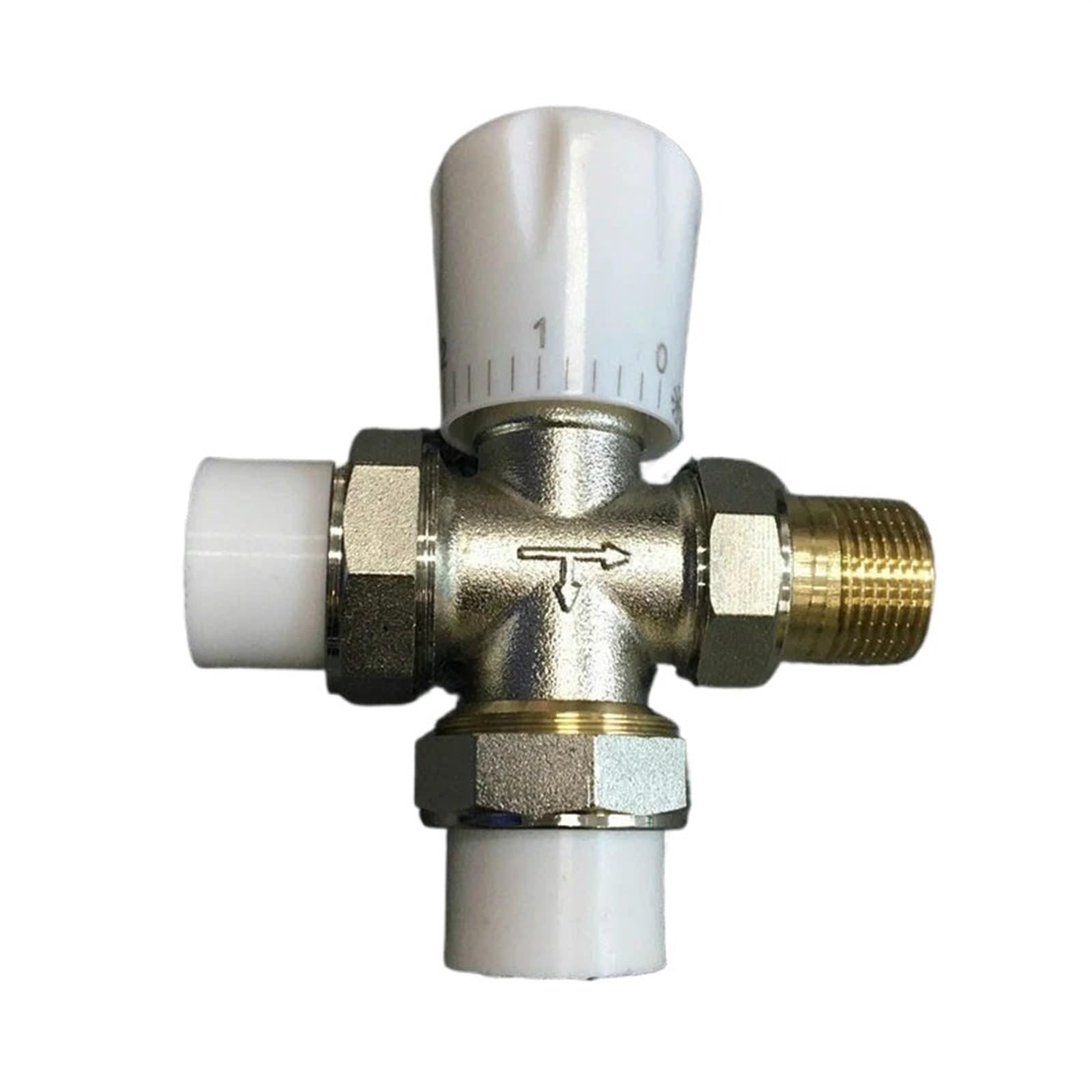 Vanne trois voies en laiton DN25 avec réglage manuel pour radiateur durable